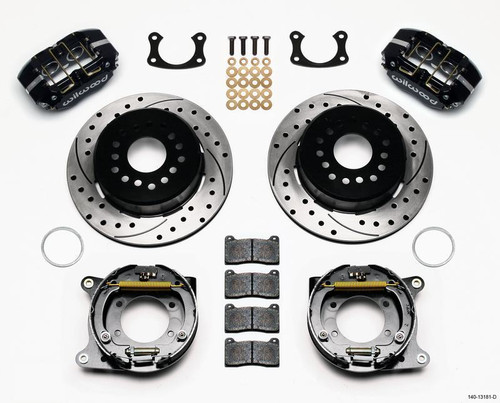 Dynapro Lug Mount P/S Park Brake Kit Drilled for New Big Ford 2.50in Offset