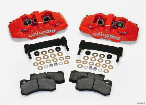 AERO6 Front Caliper & Bracket Kit - Red for 97-13 C5/C6 Corvette w/ OEM HD/Z51