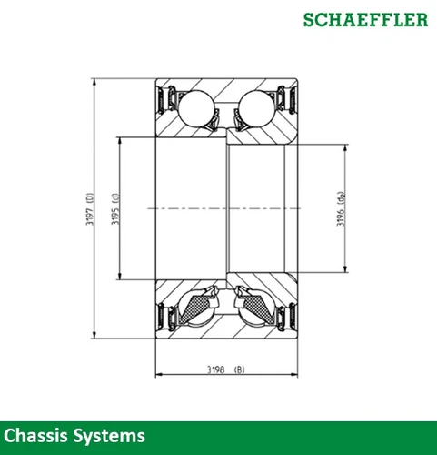 Wheel Bearing - Generation 1 WB18611K - diagram