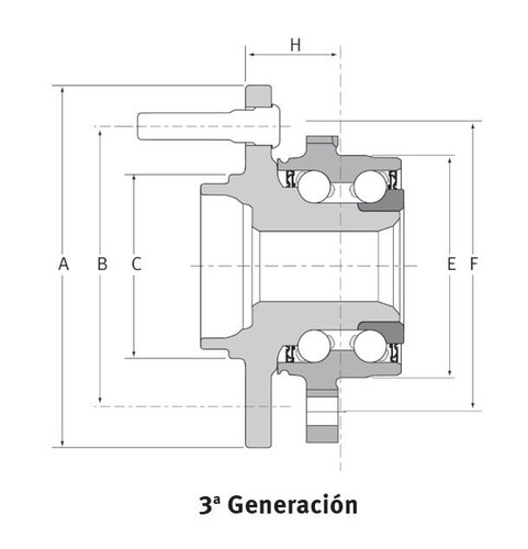 Wheel Set - Generation 3 Bearing WB67003K - diagram