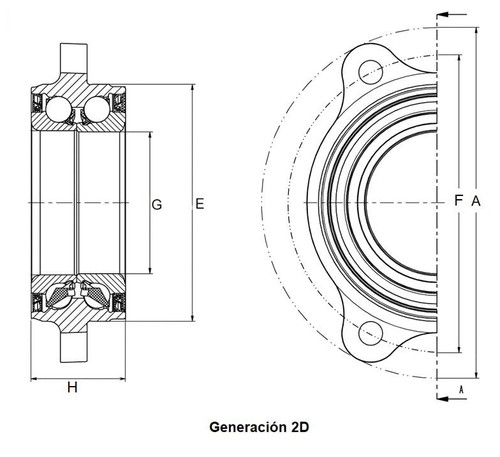 Wheel Set - Generation 2D Bearing WB66824K - diagram
