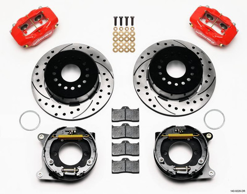Wilwood Forged Dynalite P/S P-B Kit Drilled-Red for 2005-2014 Mustang