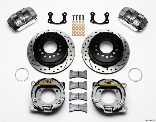 Dynapro Low-Profile 11.00in P-Brake Kit Drill-Pol for New Big Ford 2.36in Offset