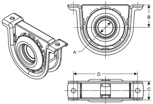 Drive Shaft Center Support Bearing 210433-1X