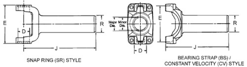 Drive Shaft Transmission Slip Yoke 3-3-01683X
