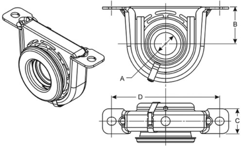Drive Shaft Center Support Bearing 211590-1X
