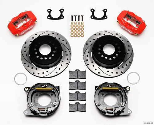 Forged Dynalite P/S Park Brake Kit Drill-Red for Small Ford 2.50in Offset