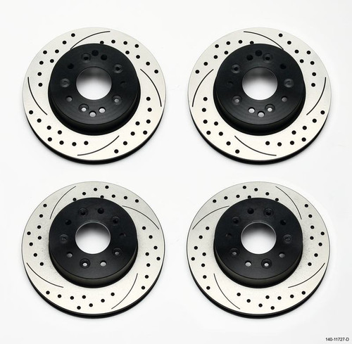 Wilwood Rotor Kit Front/Rear-Drilled for 65-82 Corvette C2/C3 (1Pc Rotors)