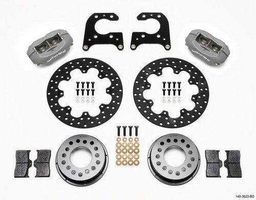 Wilwood Forged Dynalite Rear Drag Kit Drilled Rotor for Big Ford 2.50in Offset