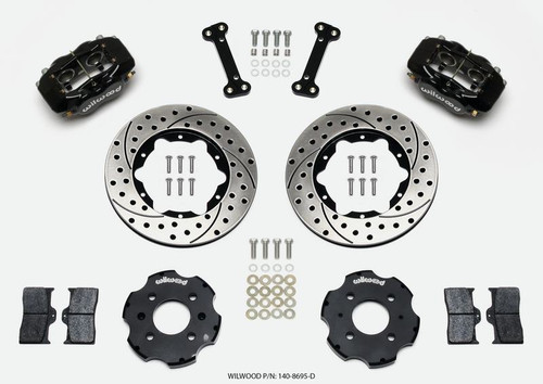 Forged Dynalite Front Hat Kit 11.00in Drilled for Integra/Civic w/Fac.240mm Rtr