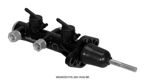 Wilwood Tandem Remote Master Cylinder - 15/16in Bore Black
