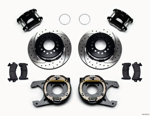 Wilwood D154 P/S Park Brake Kit Drilled for Chevy 12 Bolt 2.75in Off w/ C-Clips