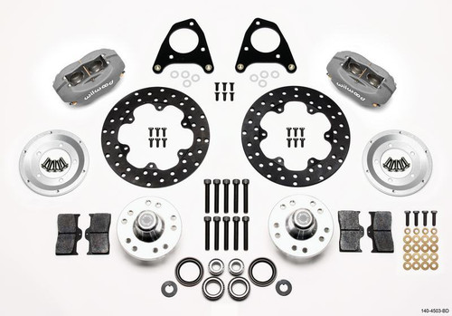 Forged Dynalite Front Drag Kit Drilled Rotor for 87-93 Mustang 84-86 SVO 5 Lug