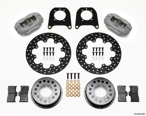 Forged Dynalite Rear Drag Kit Drilled Rotor for Chev 12 Bolt w/Clip Eliminator