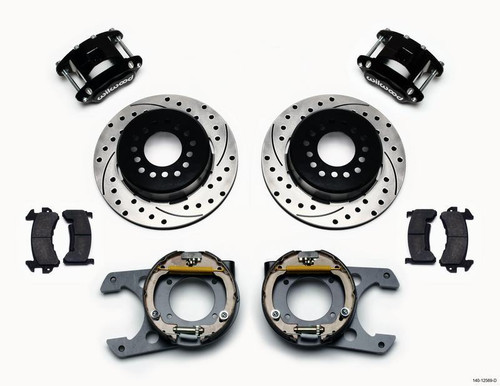 Wilwood D154 P/S Park Brake Kit Drilled for Chevy C-10 2.42 Offset 5-lug