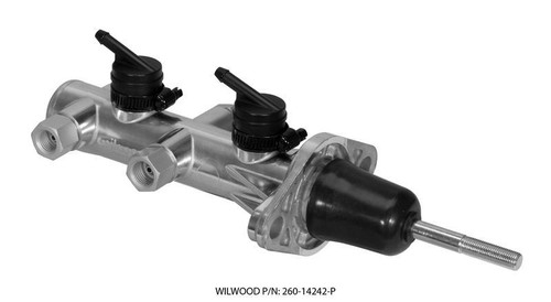 Wilwood Tandem Remote Master Cylinder - 15/16in Bore Ball Burnished