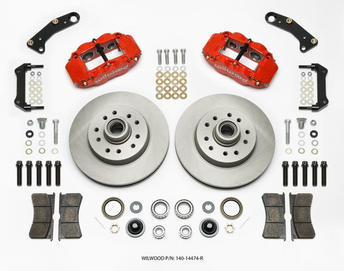 Narrow Superlite 6R Front Kit 11.86in Red for 64-70 GM C10 w/ Drum Spindles