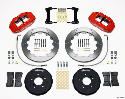 Wilwood Narrow Superlite 6R Front Hat Kit 12.88in Red for Honda S2000