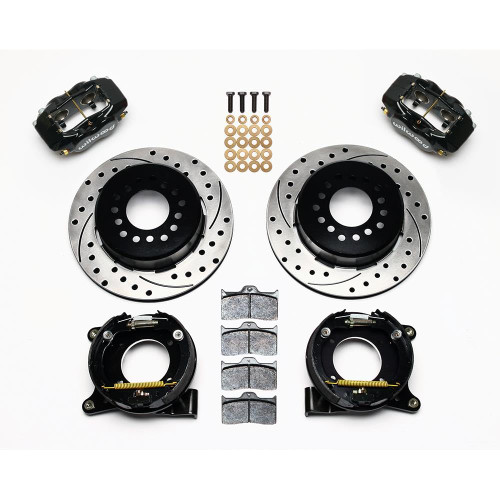 Forged Dynalite P/S Park Brake Kit Drilled for Chevy C-10 2.42 Offset 5-lug