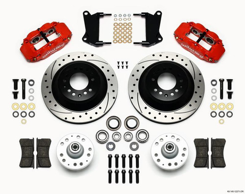 Narrow Superlite 6R Front Hub Kit 12.88in Red for 67-69 Camaro 64-72 Nova
