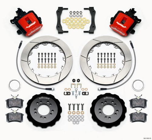 Wilwood Combination Parking Brake Rear Kit 12.88in Red for 2013-Up Ford Focus ST