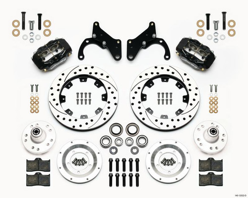 Forged Dynalite Front Kit 12.19in Drilled for 65-68 Chevy Impala -Drum Spindle