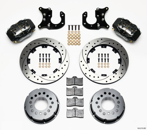 Wilwood Forged Dynalite P/S Rear Kit Drilled Rotor for Big Ford 2.36in Offset