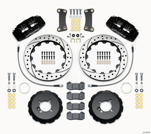 Wilwood Dynapro 6 Front Hat Kit 12.88in Drilled for 2002-Up Mini Cooper w/ Lines