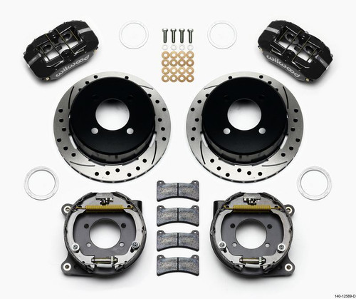 Dynapro Low-Profile 11.00in P-Brake Kit for Ford 7.5in Rear 2.80 Offset - 4-Lug