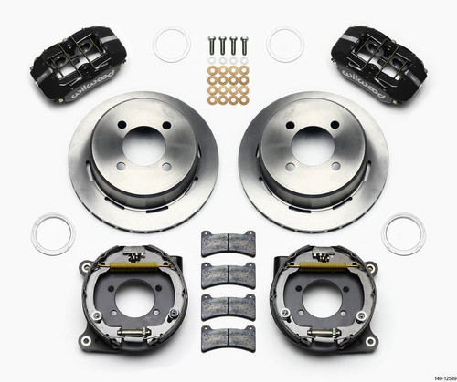 Dynapro Low-Profile 11.00in P-Brake Kit for Ford 7.5in Rear 2.80 Offset - 4-Lug
