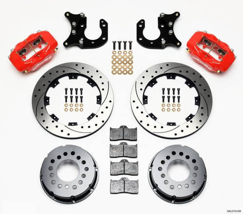 Wilwood Forged Dynalite P/S Rear Kit Drilled Red for Big Ford 2.36in Offset