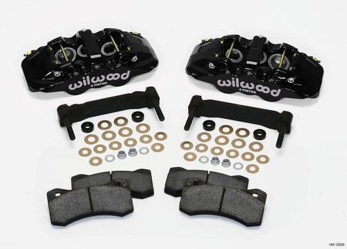 AERO6 Front Caliper & Bracket Kit - Black for 97-13 C5/C6 Corvette w/ OEM