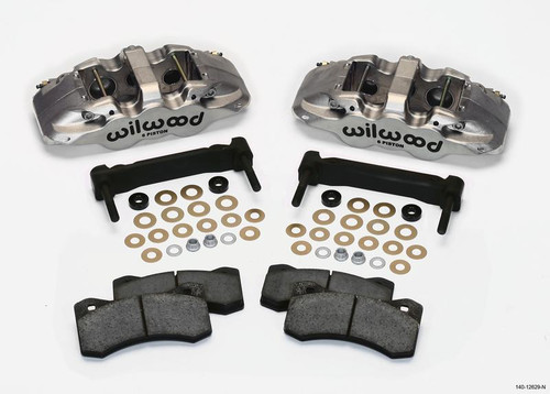 AERO6 Front Caliper & Bracket Kit - Black for 97-13 C5/C6 Corvette w/ OEM