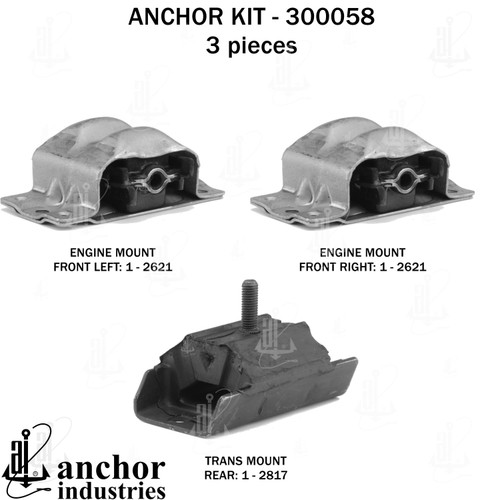 Engine Mount Kit 300058 - front view