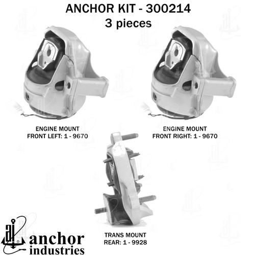 Engine Mount Kit 300214 - left view