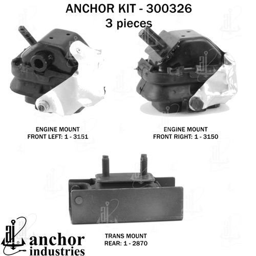 Engine Mount Kit 300326 - back view