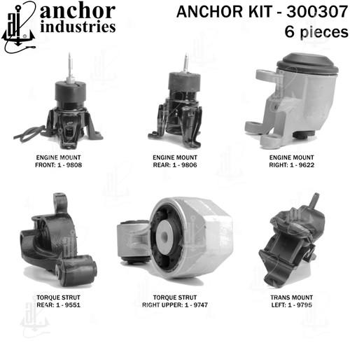 Engine Mount Kit 300307 - left view