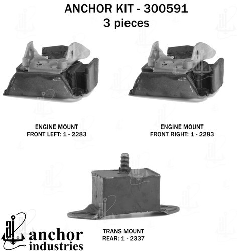 Engine Mount Kit 300591 - back view