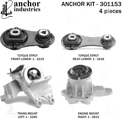 Engine Mount Kit 301153 - front view
