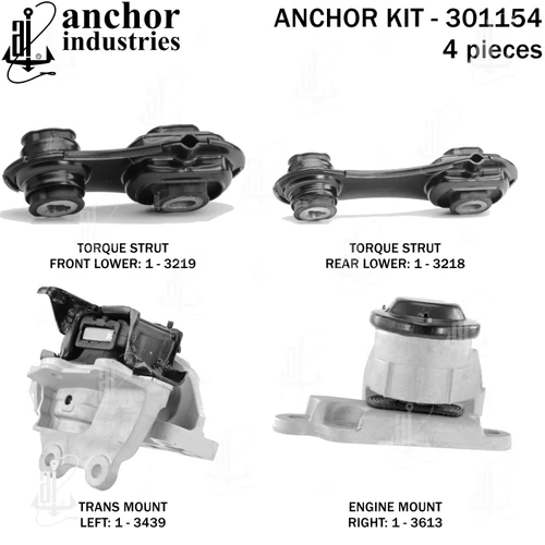 Engine Mount Kit 301154 - back view