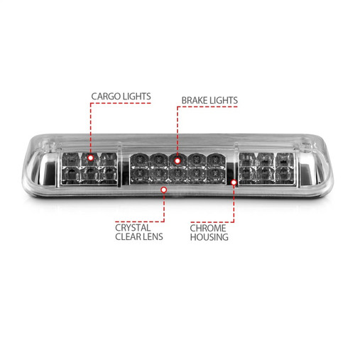 ANZO LED 3rd Brake Light Chrome B - Series for Ford F-150 | 531088