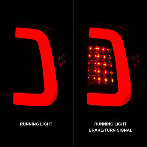 ANZO LED Tail Lights Chrome Housing Smoke Lens (Pair) for Ford F-250 | 311357