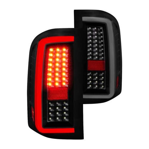 ANZO LED Tail Lights w/Light Bar Blk Smoke for Chevrolet Silverado | 311381 ANZO LED Tail Lights w/Light Bar Blk Smoke for Chevrolet Silverado | 311381
