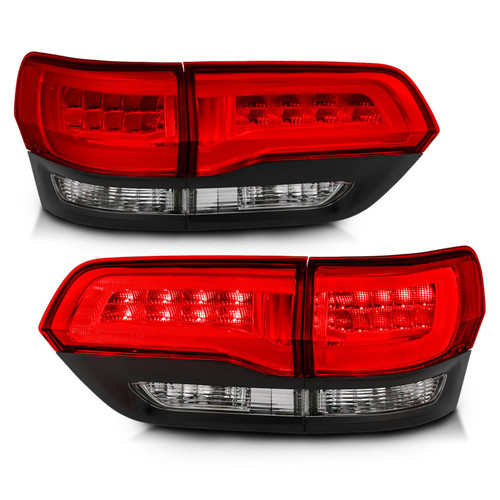 ANZO LED Tail Lights Red/Clear for Jeep Grand Cherokee | 311268