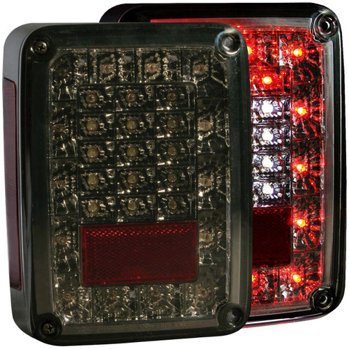 ANZO LED Tail Lights Smoke for Jeep Wrangler | 311203 ANZO LED Tail Lights Smoke for Jeep Wrangler | 311203
