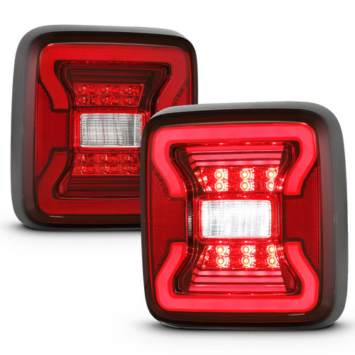 ANZO LED Tail Lights Black for Jeep Wrangler JL | 311295