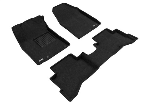 3D MAXpider Black Elegant Floor Mat for 2017-2022 Kia Niro 1st Row & 2nd Row