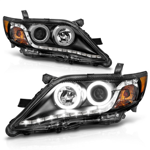 ANZO Projector Headlights w/ Halo Black (CCFL) for Toyota Camry | 121442