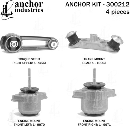 Engine Mount Kit 300212 - back view
