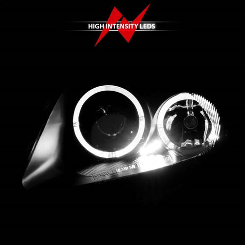 ANZO Projector Headlights w/ Halo Black for Mitsubishi Eclipse | 121332
